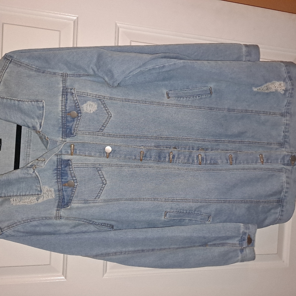 2X Long Denim distressed jacket - Picture 7 of 9